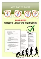 Vorschau - Merkblätter - Evolution des Menschen - Checkliste - Deckblatt