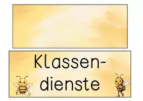 Vorschau - Bildkarten - Tafelschilder Klassendienste Bienenklasse - Seite 1