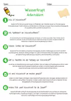 Vorschau - Arbeitsblätter - Wasserkraft Arbeitsblatt (1) 7. & 8. Klasse Wasserkraftanlagen AB mit Lösungen - Seite 2