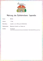 Vorschau - Arbeitsblätter - Nahrung des Eichhörnchens - Leporello - Seite 1