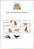 Vorschau - Arbeitsblätter - Feinde des Eichhörnchens: Leporello - Deckblatt