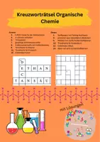 Vorschau - Arbeitsblätter - Kreuzworträtsel Organische Chemie - Deckblatt