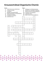 Vorschau - Arbeitsblätter - Kreuzworträtsel Organische Chemie - Seite 1