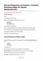 Vorschau - Arbeitsblätter - Call And Response Rhythmen: Achteltriolen & Viertelnoten - Seite 2
