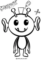 Vorschau - Spiele - Bastelvorlage Klassenprojekt "Aliens-Girlande" Ausmalbilder - Seite 2