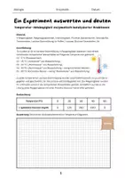 Vorschau - Arbeitsblätter - Experiment Auswertung: pH-/Temperaturabhängigkeit Enzymatik - Seite 2