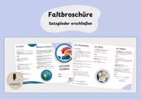 Vorschau - Merkblätter - Faltbroschüre Satzglieder - Deckblatt