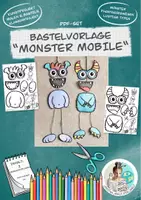 Vorschau - Spiele - Bastelvorlage "Monster-Mobile" Ausmalbilder - Deckblatt
