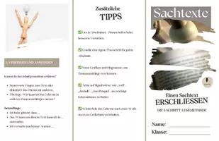 Vorschau - Merkblätter - Faltbroschüre Sachtexte erschließen - Seite 1