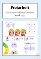 Vorschau - Spiele - Freiarbeit 6er-Reihe Multiplikation - Deckblatt