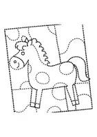 Vorschau - Mal- und Bastelvorlagen - Prickelbilder / Fensterbilder Thema Pferde - Grundschule - Bastelvorlagen - Seite 1