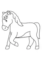 Vorschau - Mal- und Bastelvorlagen - Prickelbilder / Fensterbilder Thema Pferde - Grundschule - Bastelvorlagen - Seite 3