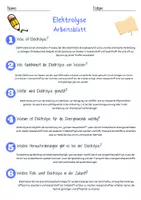 Vorschau - Arbeitsblätter - Elektrolyse Arbeitsblatt 7. & 8. Klasse Wasserstofftechnologie AB mit Lösungen - Seite 2