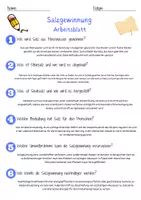 Vorschau - Arbeitsblätter - Salzgewinnung Arbeitsblatt 7. & 8. Klasse Kristallisation AB mit Lösungen - Seite 2