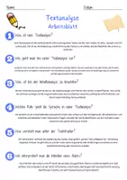 Vorschau - Arbeitsblätter - Textanalyse Arbeitsblatt 7. & 8. Klasse Interpretation AB mit Lösungen - Seite 2