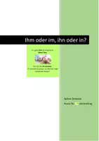 Vorschau - Arbeitsblätter - Die Unterscheidung - Ihm oder im, ihn oder in? - Deckblatt