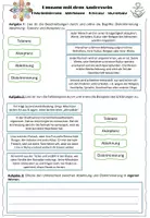 Vorschau - Arbeitsblätter - UMGANG MIT DEM ANDERSSEIN - AKZEPTANZ, TOLERANZ, ABLEHNUNG + DISKRIMINIERUNG - Seite 1