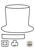 Vista previa - Manualidades / Dibujos para colorear - St Patrick's Day Hat (trace, cut and make) - página 1