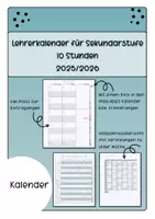 Vorschau - Lehrpläne/Lehrermaterial - Lehrerkalender für Sekundarstufe 2025/2026 - Deckblatt