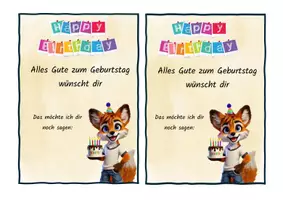 Vorschau - Anderer Materialtyp - Geburtstagswünsche Fuchsklasse - Seite 1