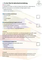 Vorschau - Arbeitsblätter - Buchvorstellung - Aufgaben und Arbeitsblatt inkl. DaZ - Seite 1