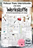 Vorschau - Unterrichtsreihen - Vollständige Reihe Werkstoffe - Arten und Eigenschaften (Technik) - Deckblatt