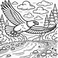 anteprima - Materiale per pittura e bricolage - Aquila Disegni da colorare (50 illustrazioni da colorare) - Pagina 2