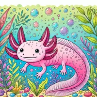 anteprima - Materiale per pittura e bricolage - Axolotl Disegni da colorare (50 illustrazioni da colorare) - Pagina di copertina