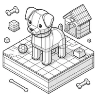 anteprima - Materiale per pittura e bricolage - Animali della fattoria Disegni da colorare (Illustrazioni 3D da colorare) - Pagina 3
