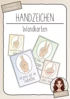 Vorschau - Poster - Handzeichen / Meldezeichen - für mehr Ruhe und Struktur bei Unterrichtsgesprächen - Deckblatt