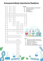 Vorschau - Arbeitsblätter - Kreuzworträtsel zur chemischen Reaktion - Seite 1