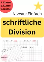 Vorschau - Arbeitsblätter - Schriftliche Division | einfach | 4. Klasse 5. Klasse 6. Klasse - Deckblatt