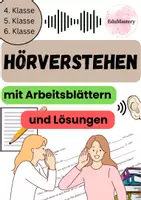 Vorschau - Unterrichtsreihen - Hörverstehen 4. Klasse 5. Klasse 6. Klasse | Hörtexte Arbeitsblätter und Lösungen - Deckblatt