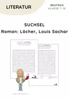 Vorschau - Arbeitsblätter - Arbeitsblatt: Suchsel Roman Löcher - Deckblatt