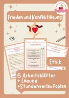 Vorschau - Stundenentwürfe - Frieden und Konfliktlösung Arbeitsblätter + Stundenverlaufsplan 5.-7. Klasse - Deckblatt