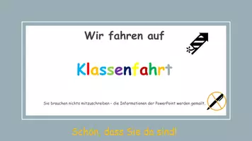 Vorschau - Präsentationen/Tafelbilder - Materialpaket Klassenfahrt - Seite 1