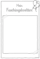 Vorschau - Mal- und Bastelvorlagen - Faschingskostüm selbst zeichnen - Seite 1