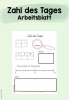 Vorschau - Arbeitsblätter - Zahl des Tages Klasse 1 ZR20 Arbeitsblatt - Deckblatt
