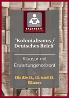 Vorschau - Test - Kolonialismus / Deutsches Reich - Klausur mit Erwartungshorizont - Deckblatt