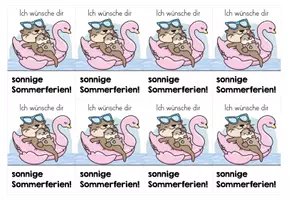 Vorschau - Anderer Materialtyp - Sommerferien Grußkarte für deine Otterklasse (Feriengruß) - Seite 3