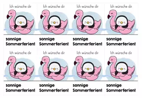 Vorschau - Anderer Materialtyp - Sommerferien Grußkarte für deine Pinguinklasse (Feriengruß) - Seite 3