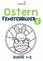 Vorschau - Mal- und Bastelvorlagen - Ostern Fensterdeko Klasse 1-2 -- 20 Fensterbilder in 2 Versionen -- Mix 1 -- Bastelvorlagen - Ostern Kunst Klasse 1 - 2 - Feinmotorik fördern Klasse 1 - Deckblatt