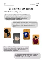 Vorschau - Arbeitsblätter - Funktionen von Kleidung. Infotexte & Arbeitsblätter (G&M Niveau) - Deckblatt