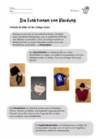 Vorschau - Arbeitsblätter - Funktionen von Kleidung. Infotexte & Arbeitsblätter (G&M Niveau) - Seite 1