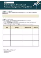 Vorschau - Arbeitsblätter - Traumjob / Beruf finden – Arbeitsblatt zur Berufsorientierung - Deckblatt