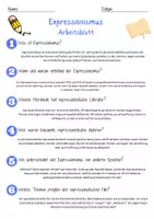 Vorschau - Arbeitsblätter - Expressionismus Arbeitsblatt 7. & 8. Klasse Avantgarde AB mit Lösungen - Seite 2