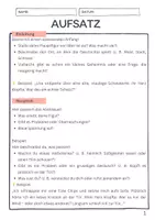 Vorschau - Arbeitsblätter - Aufsatz schreiben - wie baue ich einen Aufsatz auf - Deckblatt
