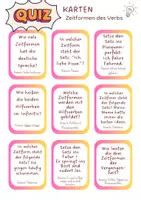 Vorschau - Spiele - Quizkarten: Zeitformen des Verbs - Seite 1