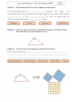 Vorschau - Arbeitsblätter - Satz des Pythagoras - Satz formulieren mit Lösungen AB 03-04 - Seite 1