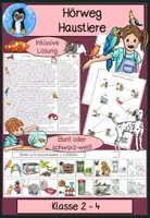 Vorschau - Arbeitsblätter - Haustiere - Deckblatt